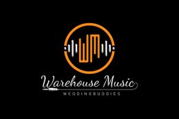 Logo von Warehouse Music: Orange-Kreiselemente und Stilisiertes W. Text: "Warehouse Music Weddingbuddies".