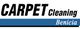 Text logo: "CARPET cleaning Benicia" with a blue underline.