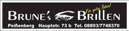 Werbung für Brune's Brillen in Peißenberg, Hauptstraße 73b, mit Telefonnummer 08803/7748370.