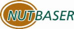 Logo mit braunem Kreis und grünem Text "NUTBASER".
