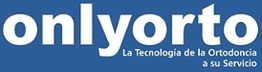 Logo de Onlyorto: "La Tecnología de la Ortodoncia a su Servicio" en fondo azul.