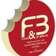 Logo: Roter Kreis mit "F&B", Text "Gastronomie- und Social-Media-Beratung mit Biss".