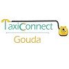 "Logo van TaxiConnect Gouda met een telefoonhoornontwerp."