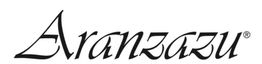 Texto estilizado "Aranzazu" en negro sobre fondo blanco.