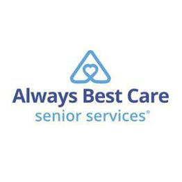 Logo for Always Best Care Senior Services, featuring a triangle with a heart inside.