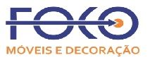 Logo da Foco Móveis e Decoração com seta apontando para o nome.