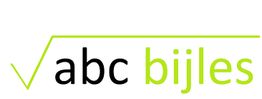 Logo van "abc bijles" met een groene wortel als omhullende van het woord.