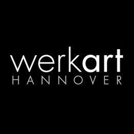 Logo mit dem Text "werkart HANNOVER" in weiß auf schwarzem Hintergrund.