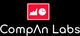 Logo von CompAn Labs mit Diagramm-Symbolen auf rotem Hintergrund.