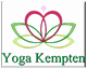 Logo mit Herz und Blättern, Text "Yoga Kempten" darunter.