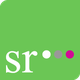 Grünes Quadrat-Logo mit "sr" in Weiß und drei Punkten in Weiß, Grau, Rosa unten rechts.