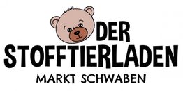 Logo mit Teddybär und Text: "Der Stofftierladen Markt Schwaben".