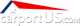 Logo of carportUS.com featuring a red and blue design with a car silhouette.