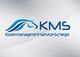 Logo mit blauem Pferdekopf, Buchstaben "KMS" und Text "Kostenmanagement-Service-Schleger".