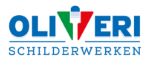 Logo van Olivieri Schilderwerken met Italiaanse kleuren en penseel tussen de letters.
