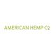 American Hemp Co. logo with green text and a droplet icon.