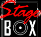 Logo mit rotem "Stage" und weißem "BOX" auf schwarzem Hintergrund.