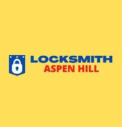 Logo showing "Locksmith Aspen Hill" with a lock icon on a yellow background.