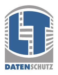 Logo mit blauem "LT" und dem Wort "DATENSCHUTZ" darunter.