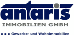 Logo von Antaris Immobilien GmbH mit blauem Schriftzug auf weißem Hintergrund.