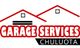 Logo with two house outlines, reads "Garage Services Chuluota" in red and black text.