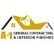 A-1 General Contracting & Interior Finishes logo with a stylized house and roof.