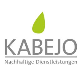 KABEJO-Logo mit grünem Tropfen und Text: Nachhaltige Dienstleistungen.