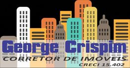 Imagem de logotipo com prédios coloridos e texto "George Crispim, Corretor de Imóveis, CRECI 15.402".