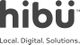 Hibu logo with the tagline "Local. Digital. Solutions." in black font.