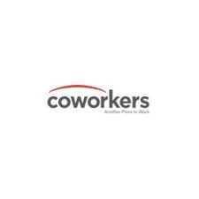 Coworkers logo with red arc and slogan "Another Place to Work" below.