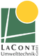 Logo von LaCont Umwelttechnik GmbH mit grünem Quadrat und gelbem Kreis oben rechts.