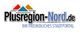 Logo von Plusregion-Nord.de mit drei bunten Dreiecken, Text: "Ihr freundliches Stadtportal".
