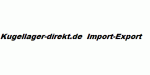 "Schriftzug 'Kugellager-direkt.de Import-Export' in schwarzer Schrift auf weißem Hintergrund."