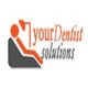Logo with person in dental chair, text: "yourDentist solutions".