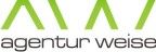 Logo der Agentur Weise mit grünem Symbol und schwarzem Text auf weißem Hintergrund.