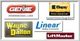 Logos of garage door brands: Genie, Clopay, Wayne Dalton, Linear, LiftMaster.
