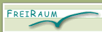 Die Grafik zeigt das Wort "FreiRaum" in grüner Schrift mit einem stilisierten Haken darunter.