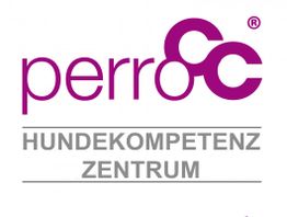 Logo mit lila "perro" und "HUNDEKOMPETENZ ZENTRUM" darunter in Grau.