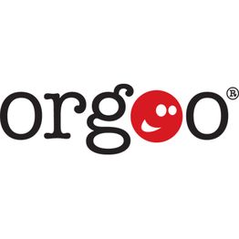 Logo mit dem Wort "orgoo", wobei das "g" ein rotes, lachendes Gesicht ist.