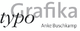 Logo mit den Worten "typografika" und dem Namen "Anke Buschkamp".