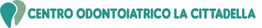 Logo del Centro Odontoiatrico La Cittadella con icona di un dente stilizzato verde.