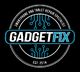 GadgetFix logo: Smartphone and tablet repair specialist, est. 2014, with circuit design.