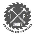 Logo com martelos cruzados, serra circular e texto: "JROD'S Projetos em Reformas".