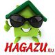 Grünes Cartoon-Haus mit Sonnenbrille, Daumen hoch. Text: HAGAZU.eu.