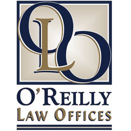 Logo with letters "LO" and text "O'Reilly Law Offices" in blue and gold.
