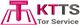 Logo von KTTS Tor Service in Pink und Grau mit stilisiertem Tor und Buchstaben "T".