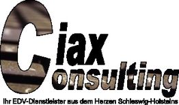 Logo von Ciax Consulting mit Text: "Ihr EDV-Dienstleister aus dem Herzen Schleswig-Holsteins".