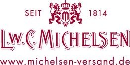 Logo von L.W.C. Michelsen, Text: "Seit 1814", www.michelsen-versand.de.