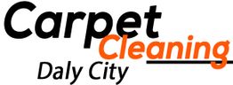 "Logo: Carpet Cleaning Daly City in bold black and orange text."