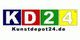 Logo mit bunten Buchstaben "KD24" und Text "Kunstdepot24.de".